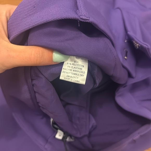 NWT Saint Art LUCY MID-RISE RELAXED FIT TROUSER Royal Purple Size Medium - Picture 14 of 15